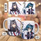 卡依欣水杯子 动漫游戏明日方舟陶瓷杯马克杯 德克萨斯阿米娅能天使 学生咖啡杯定制 明日方舟2 C形把不变色杯