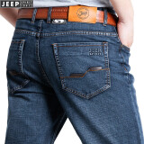 吉普（JEEP）牛仔裤男宽松夏季男士直筒中腰商务休闲新款男装牛仔裤子 B319薄款 36码