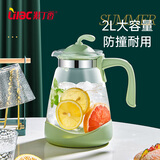 紫丁香凉水壶耐热玻璃杯子冷水壶果汁壶加厚玻璃晾水壶泡茶壶大容量扎壶