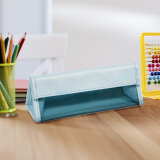 仲林（Nakabayashi）笔袋初中高中小学生高颜值简约半透明文具盒男女生大容量铅笔收纳 浅蓝色