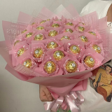 费列罗巧克力大花束礼盒装成品送女友闺蜜妈妈母亲节成人礼毕业生日礼物 爱慕粉红色 盒装 225g 19粒（要就一起）
