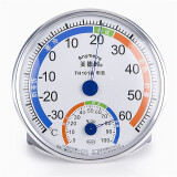 美德时大表盘家用温湿度计明致TH101B室温计加干湿度计表室内外 白色铝边经典款