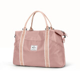 Likros手提行李包男女学生装衣服包包住校手拎袋轻便大容量短途旅行包 小号4095款粉红色