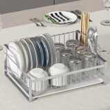 DELWINS 304不锈钢碗架 台面沥水碗碟架 厨房置物架收纳用品晾放碗盘架子 K-804 大号（含筷子架）