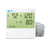 e家医护家庭适用便携电子血压计测量快可定时大屏显示方便数据记忆 白色
