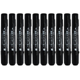 白金（PLATINUM CPM-150 油性双头办公记号笔速干纤维笔头唛头物流笔 10支装 黑色10支