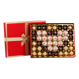 费列罗巧克力礼盒装三口味送男女朋友老婆公创意实用生日新年情人节礼物 B星空红色（48颗） 礼盒装 600g