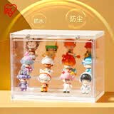爱丽思（IRIS）盲盒展示盒泡泡玛特收纳展示架亚克力透明防尘乐高模型潮玩具柜子 三层潮玩展示盒-阶梯挡板可拆