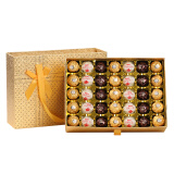 费列罗巧克力礼盒装三口味送男女朋友老婆公创意实用生日新年情人节礼物 H平安好运（35颗） 礼盒装 350g