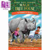 神奇树屋第一季 37 Magic Tree House #37 Rhinos at Recess 英文原版 儿童文学推理探险故事 黑白插图 进口图书