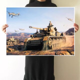 狼天影二战坦克海报军事武器墙贴画宿舍房间墙上床头自粘背胶贴纸可定制 40 30*45cm（仅海报）