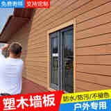 颂余户外木塑护外墙板防晒装饰板格栅防水板防腐围墙室外庭院生态木屋 【共挤款】紫檀色/21*156mm/米价
