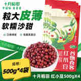 十月稻田 红小豆500g 皮薄易煮 颗粒饱满 红豆沙甜品 500g*4袋