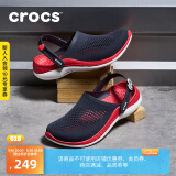 crocs卡骆驰洞洞鞋男女拖鞋轻便耐磨休闲鞋LiteRide闪电鞋|206708 黑色/石板灰-0DD 41/42(260mm)