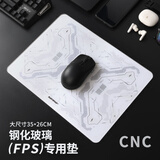 镭拓（Rantopad）电竞游戏鼠标垫 防水钢化玻璃垫 硬质鼠标垫 中小号 办公鼠标垫加厚 赛博白