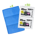 iKlear 屏幕清洁套装湿巾 平板电脑手机清洁旅行装批量 IK-TS50 ECO 便携清洁湿巾 50对
