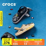 CROCS卡骆驰贝雅卡骆班洞洞鞋轻便耐磨拖鞋一脚蹬休闲鞋|205089 深蓝/辣椒红-4CC 41 /42(260mm)