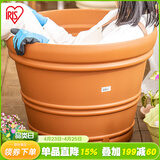 爱丽思（IRIS）特大号圆形花盆种树庭院超大加厚大盆景树木无花果蓝莓果树种植盆 人气*20号茶色 80L(口径60cm）