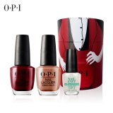 OPI 枫叶曼舞限量礼盒3支装（郎窑红 优雅驼色  蛋白护甲液mini ）持久快干环保美国正品指甲油