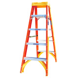 奥鹏玻璃钢梯子绝缘梯伸缩工业梯双侧十步人字梯加厚折叠工程梯AP-703A-300