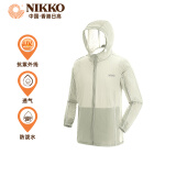日高（NIKKO）新款户外防晒服男女款 夏季皮肤风衣防紫外线防晒衣反光条 米白 M