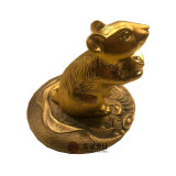 上海銮诚 上海造币厂 双金属立体生肖纪念铜章 鼠年立体鼠铜章