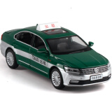 玥乐6开金属仿真1:32出租车TAXI的士小合金声光回力汽车模型儿童玩具礼物 帕萨特绿色