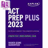 ACT Prep Plus 2023 卡普兰ACT考试备考2023 包括5个完整的练习测试、100个练习题以及1年的在线测验和视频访问权限