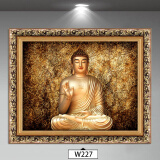 释迦牟尼佛像挂画结缘供奉佛画像中式禅意装饰画如来佛祖壁画定制 W227 装好框80*120厘米单幅价