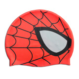 泳劲 儿童成人 加大卡通泳帽 防水游泳帽 不肋头可爱造型硅胶游泳帽子 红色蜘蛛侠