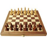 梁威国际象棋木质套装大号可折叠业余训练入门比赛娱乐均可益智 小号国际象棋