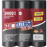 优和（UHOO）6977 加厚垃圾袋 点断式 60*80cm 3卷（90个装）黑色 商业 物业