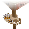 乐加酷餐桌框烟缸麻将机杯托茶几烟灰缸水杯茶杯架配件大全茶水架 多功能s002咖啡：拍一送一 到手2