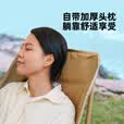gosoo户外折叠椅露营便携式折叠凳小马扎钓鱼椅写生考研椅子野餐小凳子 卡其色-高背月亮椅-沙发坐感-配收纳袋