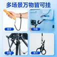 小凤仙钢丝失手绳自动伸缩路亚筏钓控鱼器双挂扣防丢钓鱼竿垂钓装备防滑 长约5.0M/39g双扣伸缩挂绳