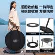原始人围炉煮茶烧烤炉家用室内烤火炉套装户外烧烤桌取暖盆木炭烧烤架 加大号加厚桌面围炉+7件套【标配304烤网】