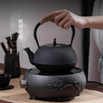 万家全铸铁壶煮茶器围炉煮茶壶煮水泡茶烧水壶铁质功夫茶具电陶炉煮茶器 【中号】铁壶+不锈钢滤网 900ml