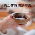 原始人围炉煮茶烤火炉套装煮茶器具全套铸铁茶壶煮茶烤奶茶罐茶杯配件 茶意-1000ML铸铁茶壶（含滤网）