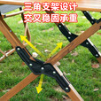 顺优户外桌露营折叠桌便携野营蛋卷桌野餐单桌黑色120cm SY-0139