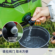 太力户外储水袋10L 食品级自立吸嘴阀门带水龙头便携水袋 橄榄绿