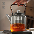 高茗（gaoming）茶壶泡茶大容量煮茶壶加厚耐高温高硼硅玻璃烧水茶壶电陶炉煮水壶 墨冰壶 2200ml