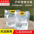 森博伦户外便携折叠水袋食品级大容量露营储水袋带蓄水袋水囊装水 1个装【每个5L】