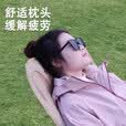 躺椅户外折叠椅便携月亮椅露营椅子露营懒人沙发椅办公室午休神器 【三档调节加棉】黑色折叠椅