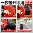 柯黎 伸缩凳折叠凳旅行随身排队神器便携座椅户外钓鱼椅子马扎小凳子 红色【升级3排卡扣】可伸缩
