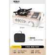 原始人户外卡式炉便携式卡磁瓦斯炉野外露营燃气灶卡磁炉炉具野炊全套 卡其色卡式炉+收纳包【聚能防风】