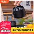 原始人铸铁壶围炉煮茶家用室内水壶烧水泡茶壶炭火炉器明火电陶炉 600ML铸铁茶壶-如意