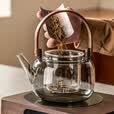 炫野玻璃煮茶壶耐高温家用提梁壶电陶炉煮茶器烧水壶泡茶壶大容量单壶 烟灰提梁壶 1000ml