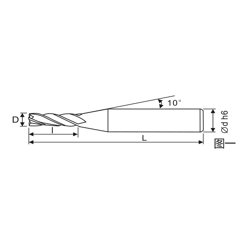 刃天行立铣刀 PHM4100-075S10高硬加工4刃 平底铣刀 下单前请咨询客服确认货期
