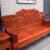 展歌北方老榆木沙发 中式实木象头沙发组合明清古典雕花别墅客厅家具 沙发三件套