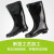 耐酸防化高靴水鞋适用于酸碱及一般化学作业劳保防护黑色胶靴 44